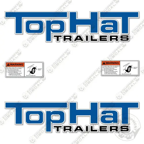 Fits Tophat Trailers Decal Kit (Set Of 2) Flatbed Trailer 18" 1