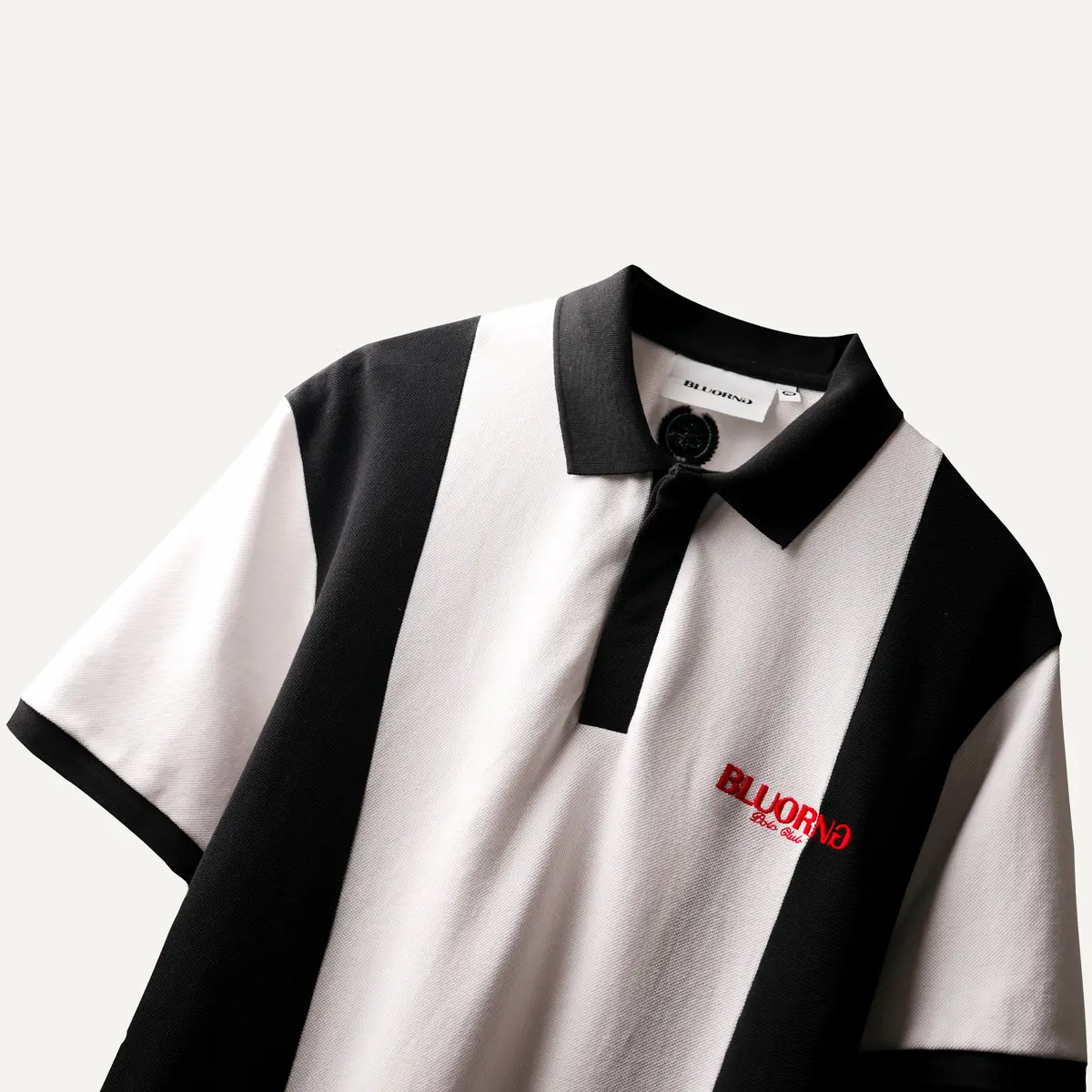 Black White Polo T-Shirt 1