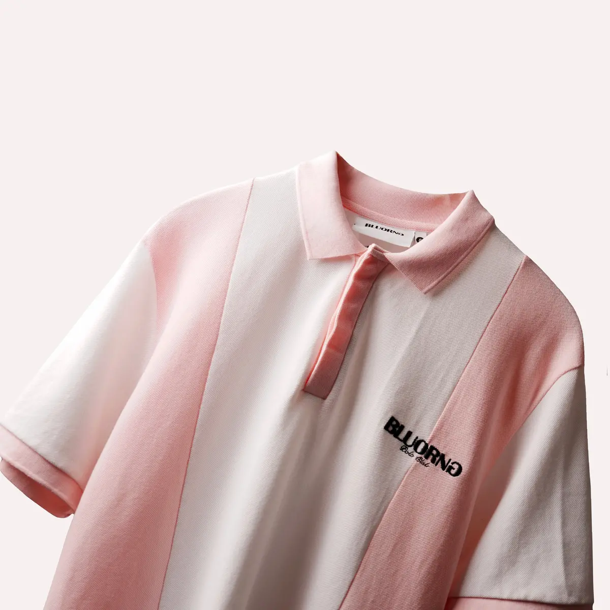 Pink White Polo T-Shirt 1
