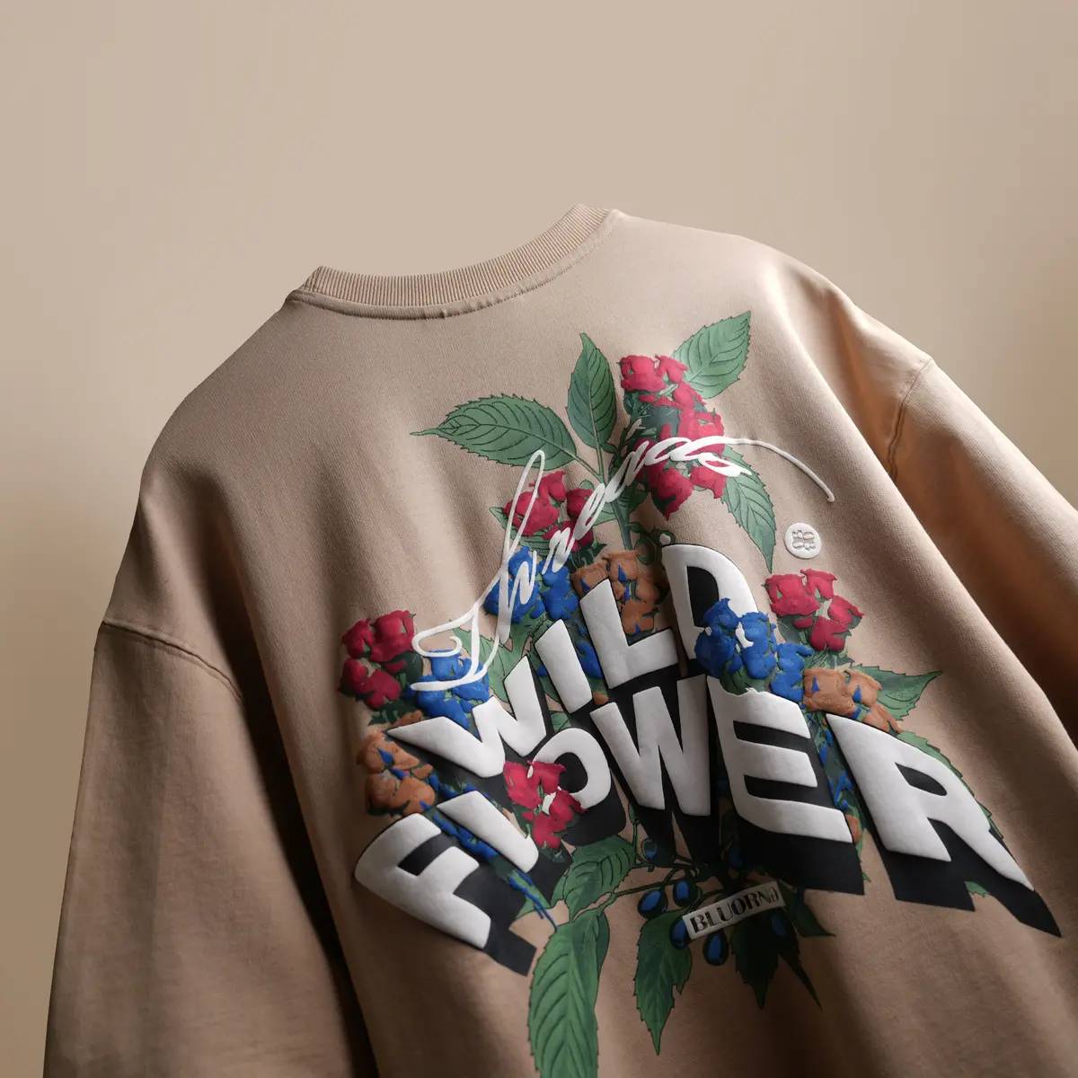 Beige Wild Flower T-Shirt 1