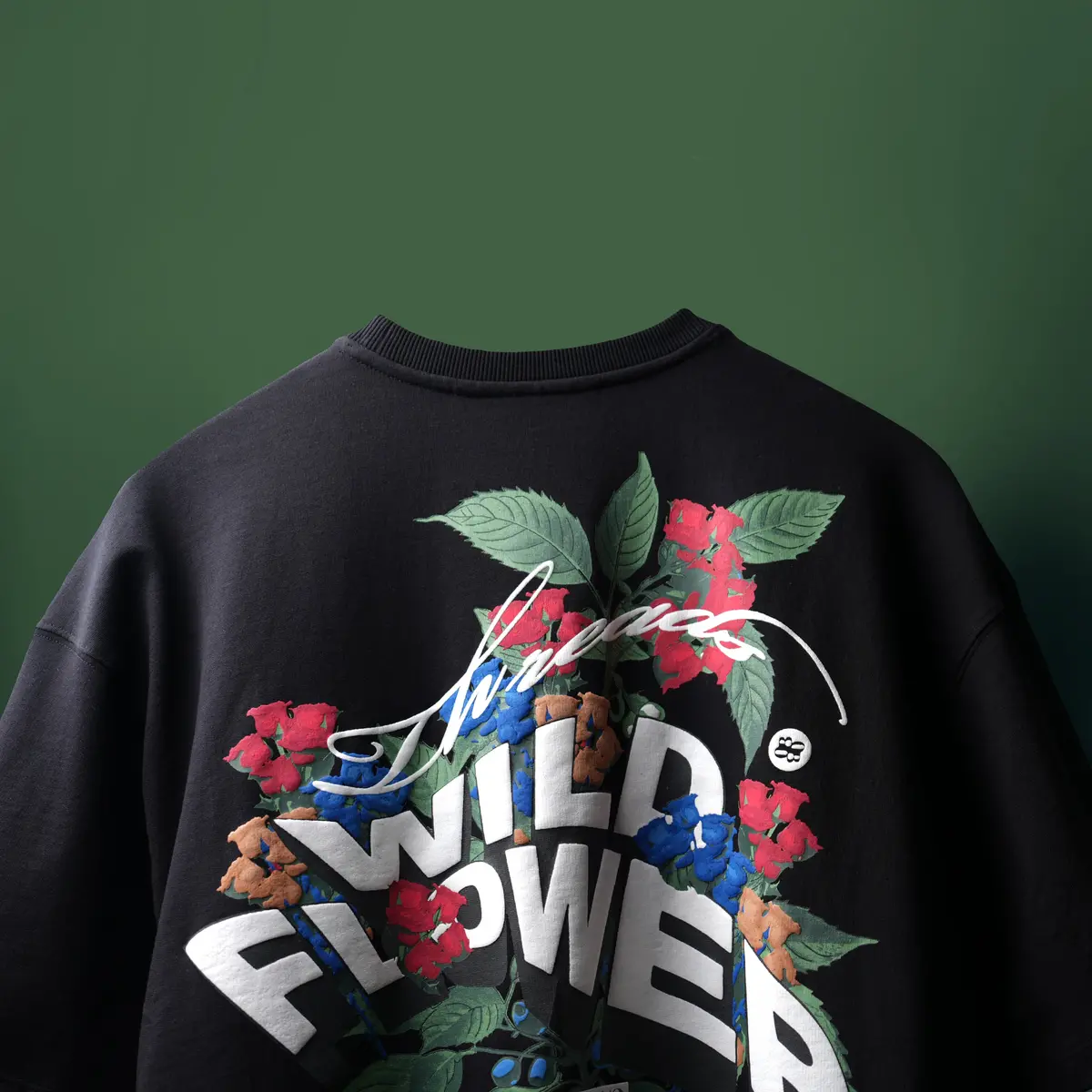 Black Wild Flower T-Shirt 1