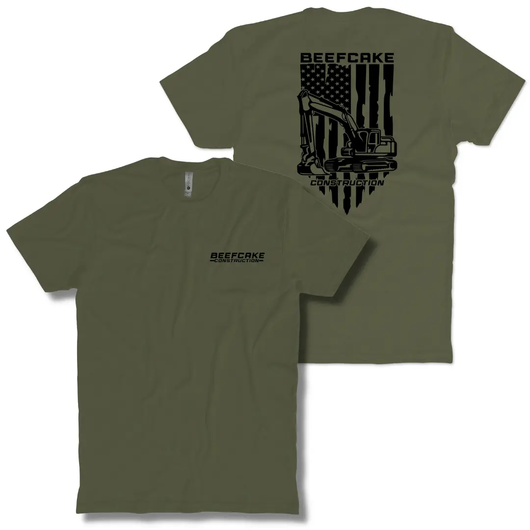 Beefcake Excavator Left Chest T-Shirt 1