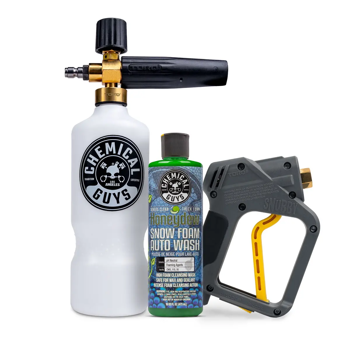 Super Suds Washer Gun & Foam Cannon Combo Kit W/Honeydew Shampoo 1