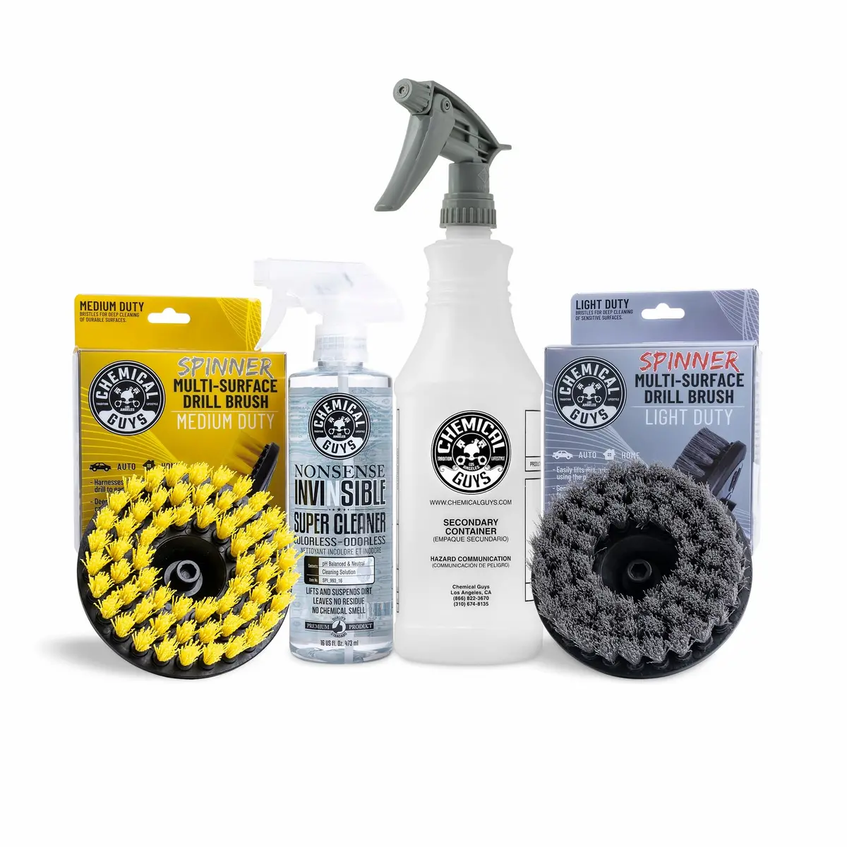 Light To Moderate All Purpose Cleaner Deluxe Kit W/Drill Brushes 1
