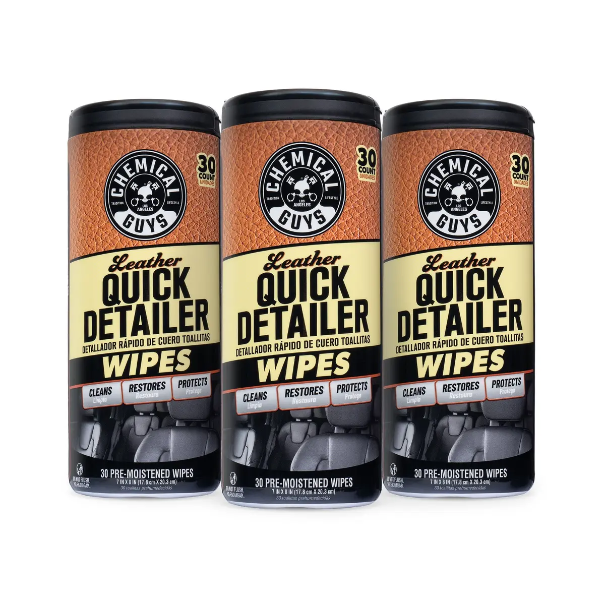 Leather Quick Detailer Wipes 3-Pack Kit 1