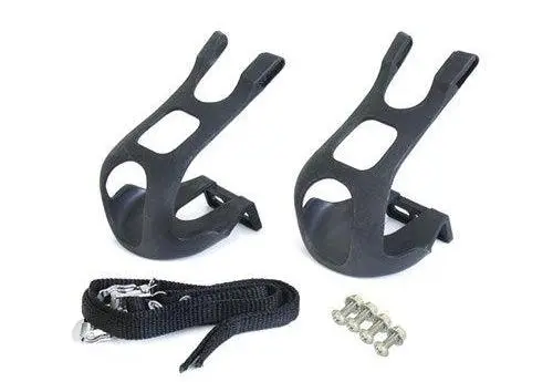 Bikecorp Universal Pedal Toe Clips With Straps 1