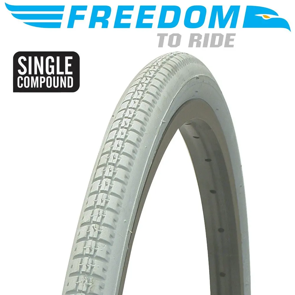 Tyre 24 X 1 3/8" Freedom Wheelchair Block White 1