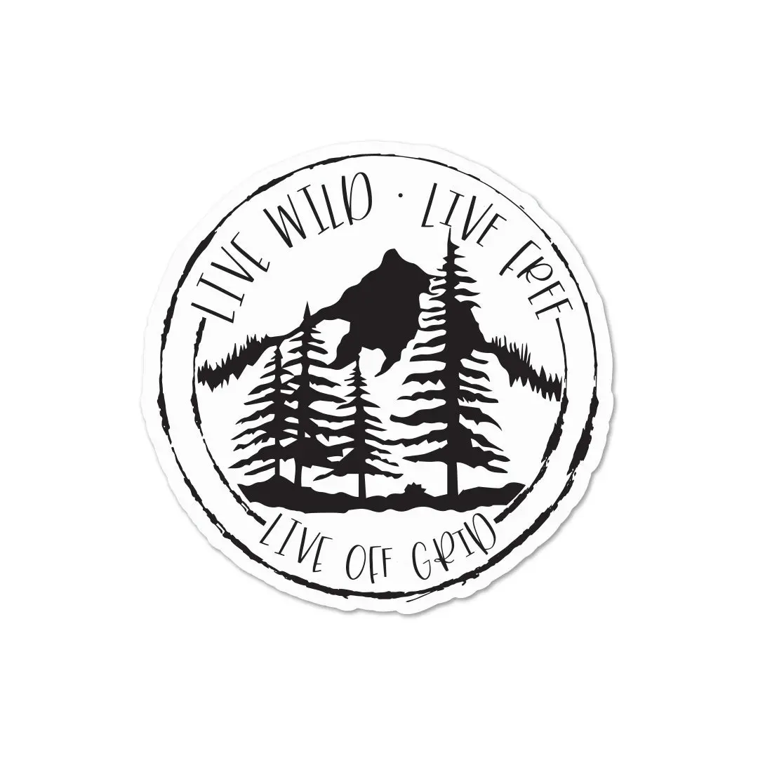 Live Wild Live Free Sticker 1