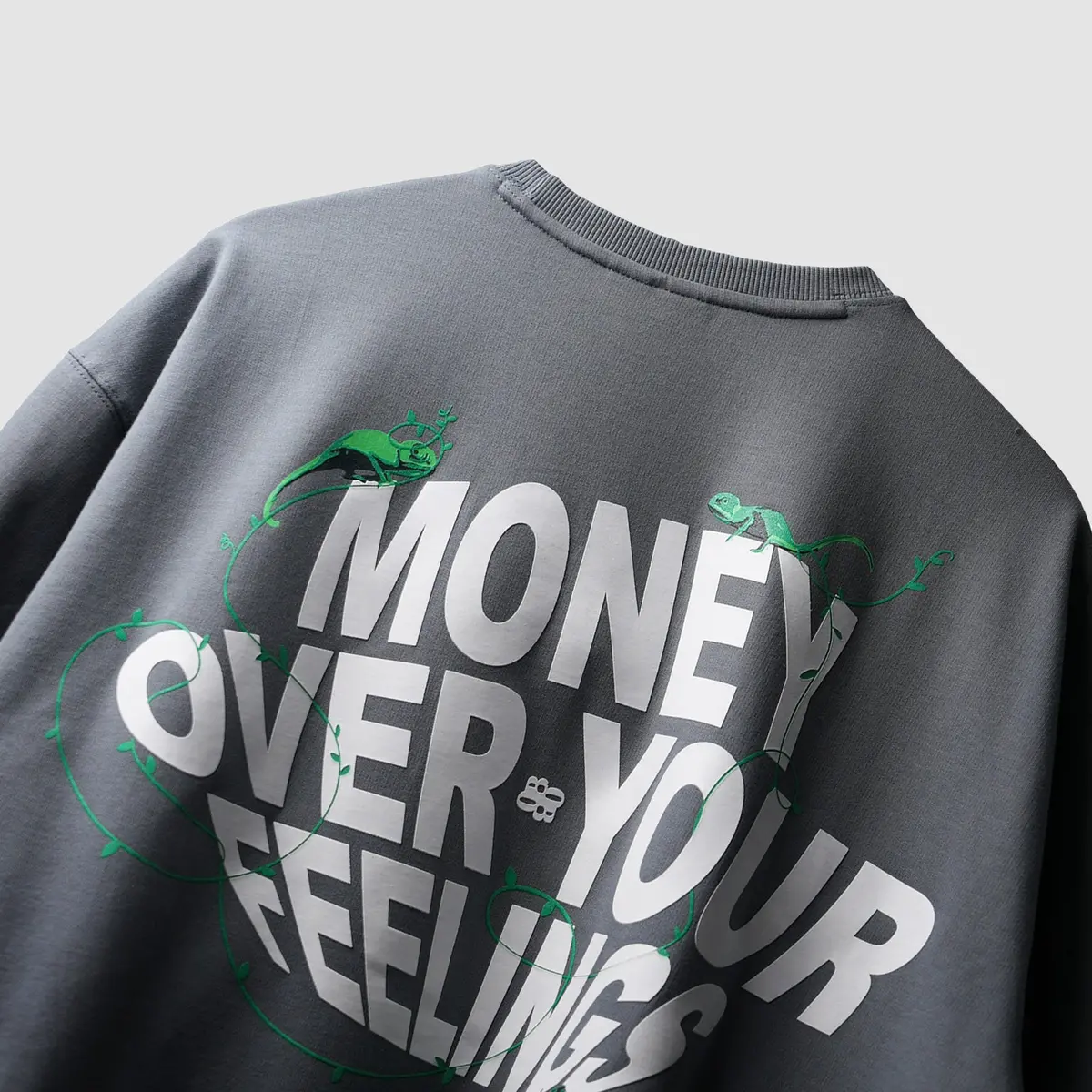 Grey Materialistic T-Shirt 1