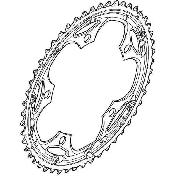 Chainring 130Bcd 50T Shimano Fc-2403 3X8s Silver 1