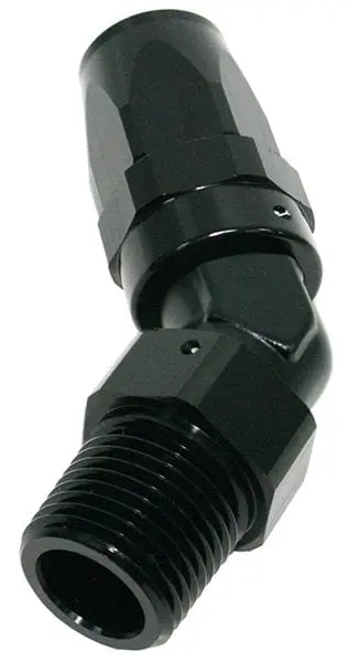 3/8" Male Npt To -8An 45° Swivel Hose End – Black – Af828-08-06Blk 1