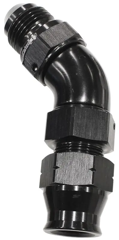 45-Degree Tube-To-Male An Fitting – 1/4" Od To -4An, Black Finish (Af128-04Blk) 1