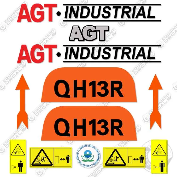 Agt Industrial Qh13r Decal Kit Mini Excavator 1