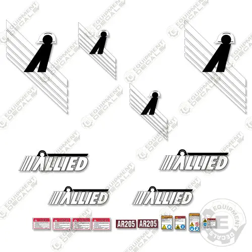 Fits Fits Allied Ar205 Decal Kit Hydraulic Hammer 1
