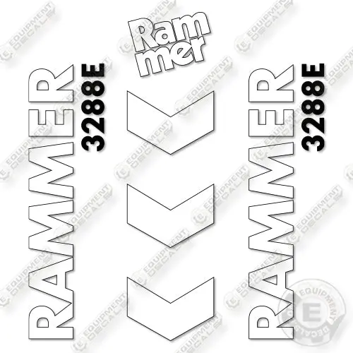 Fits Allied Rammer 3288E Decal Kit Hammer 1