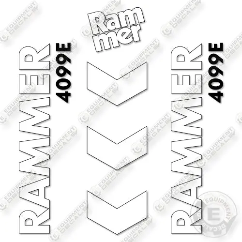 Fits Allied Rammer 4099E Decal Kit Hammer 1