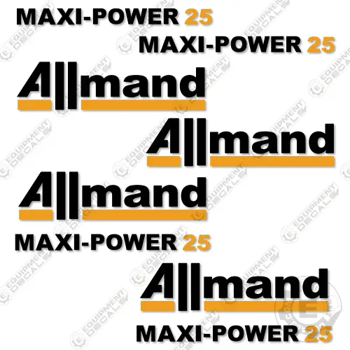 Fits Allmand Maxi-Power 25 Decal Kit Mobile Generator 1