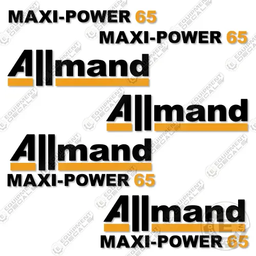 Fits Allmand Maxi-Power 65 Decal Kit Mobile Generator 1