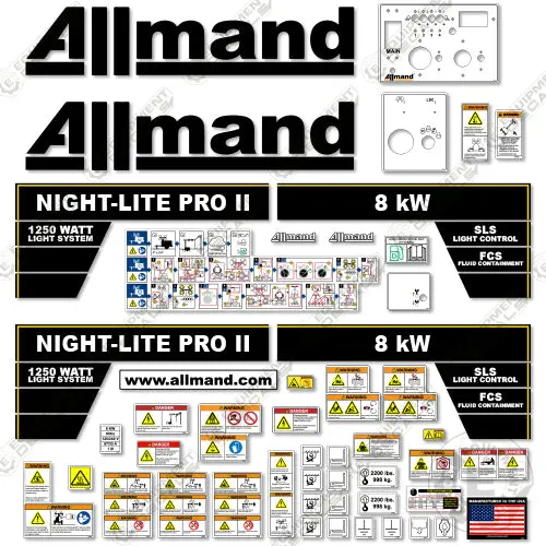 Fits Allmand Night Light Decal Kit Light Tower 1