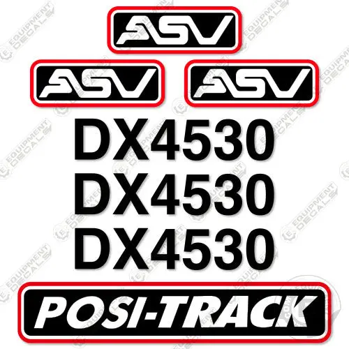 Fits Asv Dx4530 Decal Kit Trail Groomer 1
