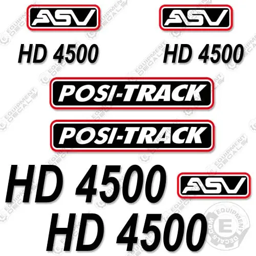 Fits Copy Of Asv Hd4500 Decal Kit Skid Steer 1