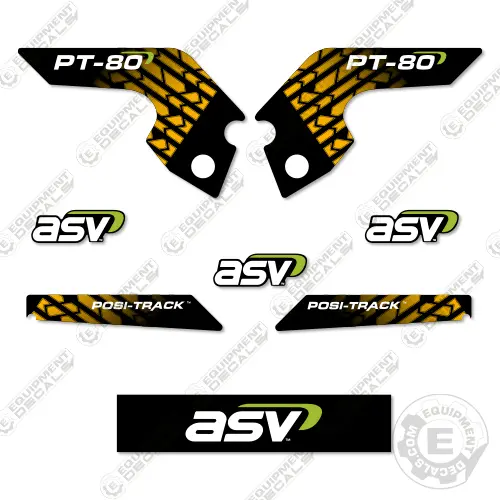 Fits Asv Pt-80 Decal Kit Track Loader 1