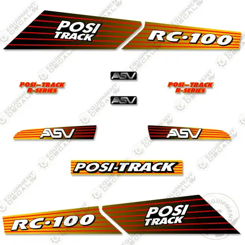 Fits Asv Rc-100 Decal Kit Skid Steer 1
