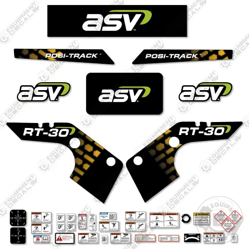 Fits Asv Rt-30 Skid Steer Decal Kit 1