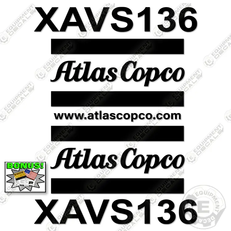 Fits Atlas Copco Xavs 136 Decal Kit Air Compressor 1
