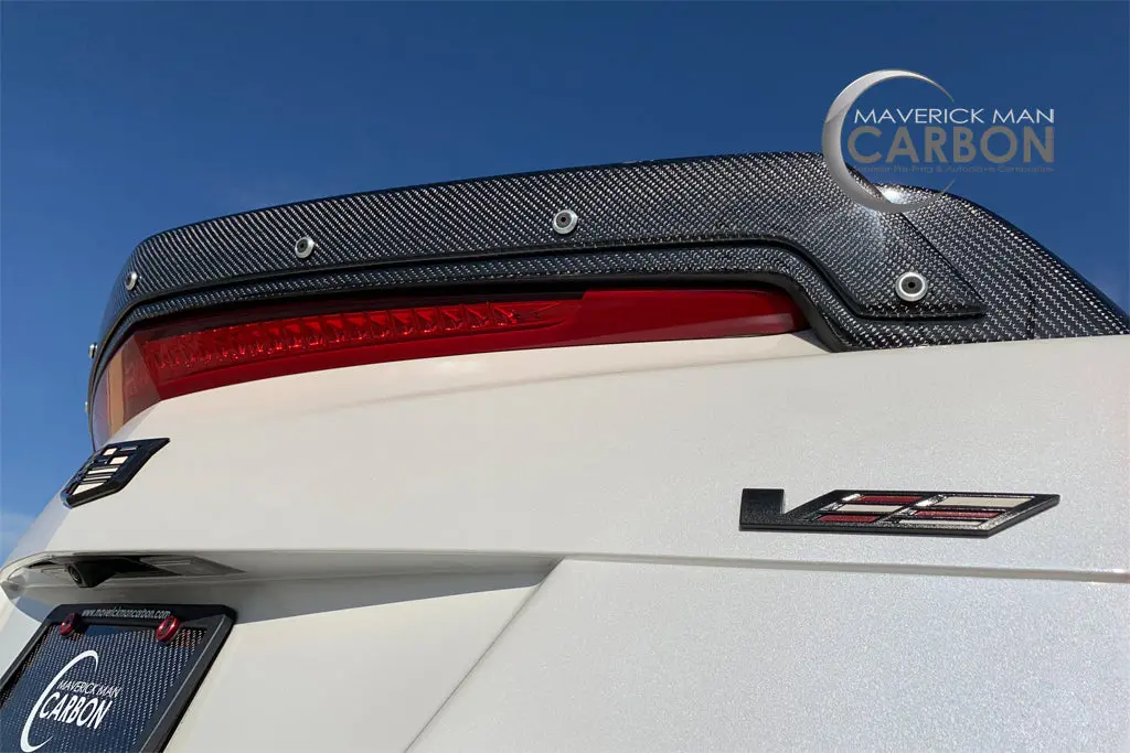 Carbon Fiber Spoiler W/ Wickerbill For The Cadillac Ats-V / Ats Sedan And Ats-V Coupe 1