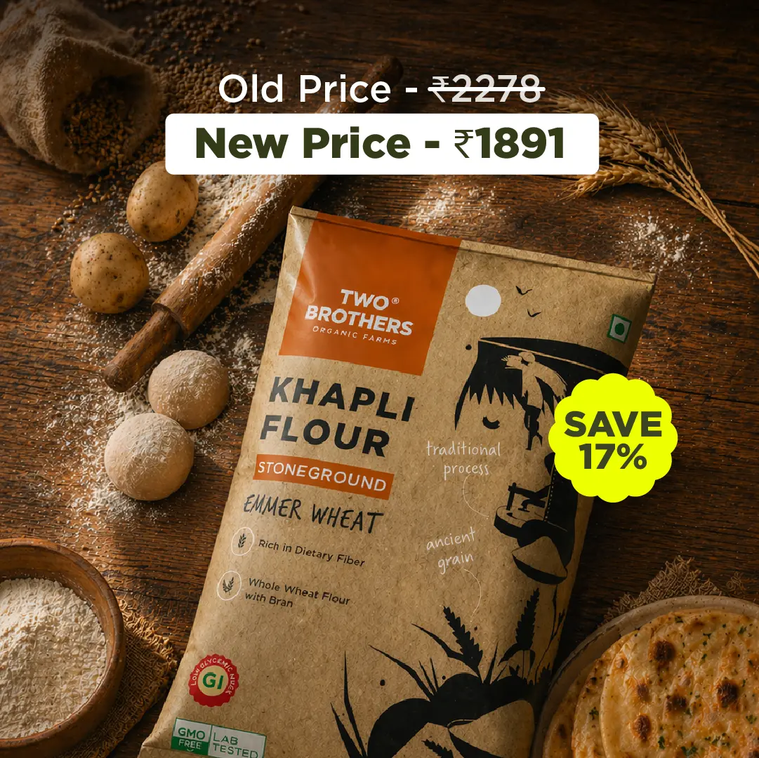 Khapli Wheat Atta (Emmer Wheat Flour) Atta Stone Ground 1