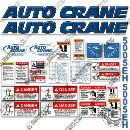 Fits Autocrane 5005Eh Decal Kit Crane Truck 1