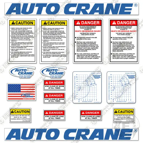 Fits Econo-Ton Ii/R Decal Kit 7’ Boom - P/N: 370872000 Crane 1