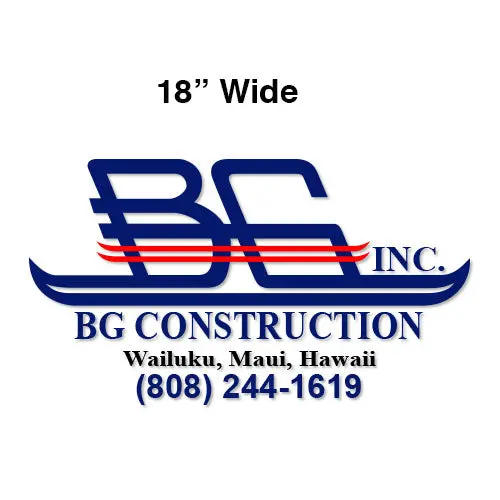 Fits Bg Construction Logo (18 Inch) 1