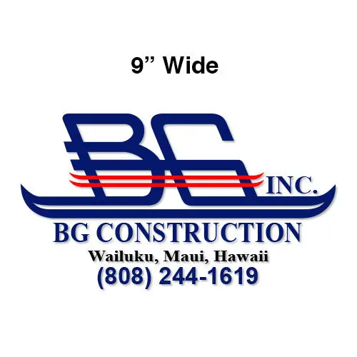 Fits Bg Construction Logo (9 Inch) 1