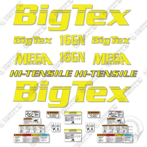 Fits Big Tex 16Gn Decal Kit Air Dual Goose Neck Trailer 1