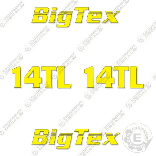 Fits Bigtex 14Tl Trailer Decal Kit (Set Of 2) Flatbed 12" 1