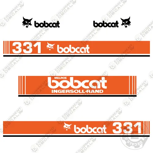 Fits Bobcat 331 Mini Excavator Decal Kit Older (Ingersoll Rand Melroe Version) 1