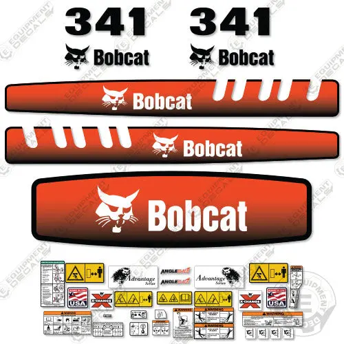 Fits Bobcat 341 Decal Kit Mini Excavator 1