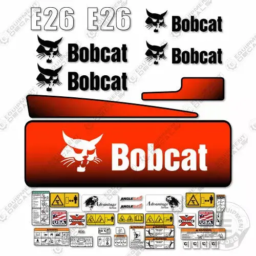 Fits Bobcat E26 Mini Excavator Decal Replacement Kit 1