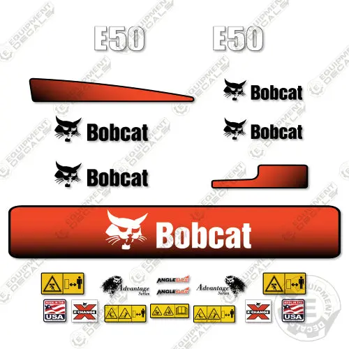 Fits Bobcat E50 Mini Excavator Decal Replacement Kit 1