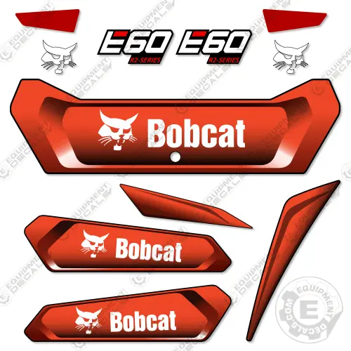 Fits Bobcat E60 Decal Kit Mini Excavator (New Style) 1