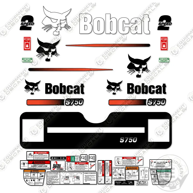 Fits Bobcat S-750 Decal Kit Skid Steer M-1 1