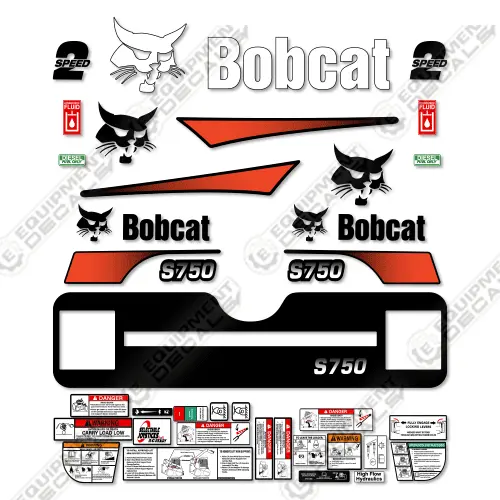 Fits Bobcat S-750 Decal Kit Skid Steer M-2 1