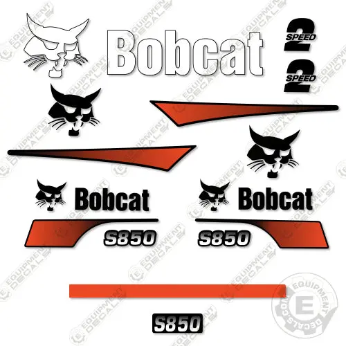 Fits Bobcat S850 Decal Kit Skid Steer (Alt Rear) 1