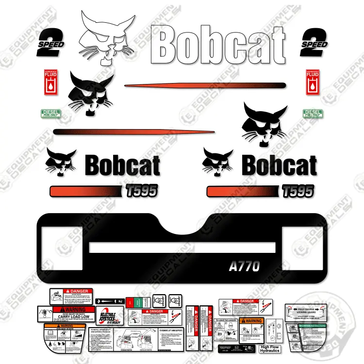 Fits Bobcat T-595 Decal Kit Track Loader M-1 1