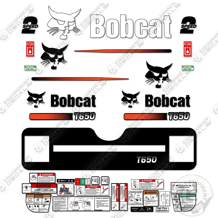 Fits Bobcat T-650 Decal Kit Track Loader M-1 1
