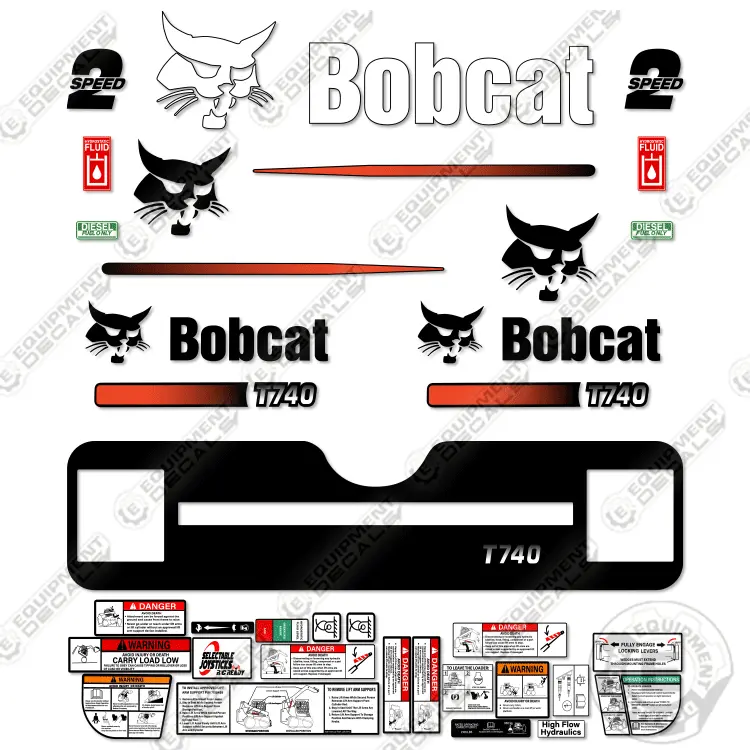 Fits Bobcat T-740 Decal Kit Track Loader M-1 1