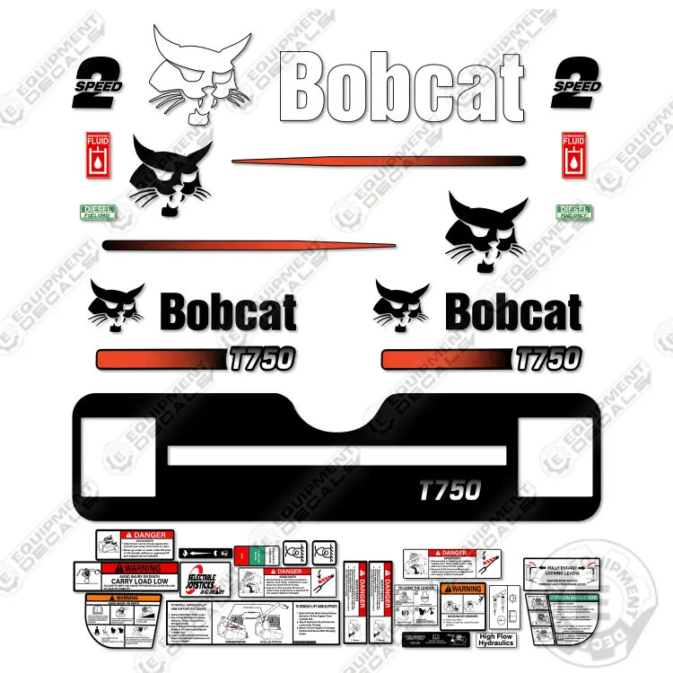 Fits Bobcat T-750 Decal Kit Track Loader M-1 1