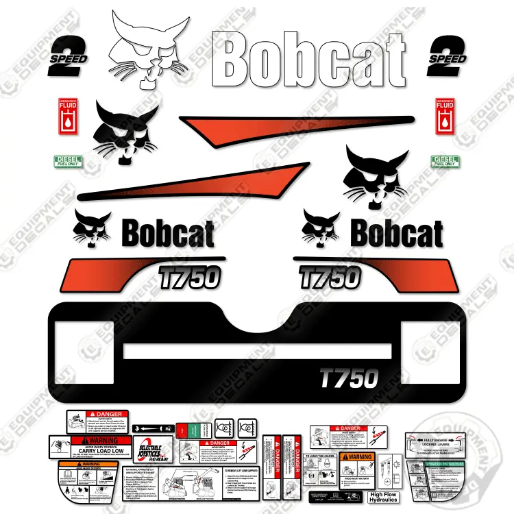 Fits Bobcat T-750 Decal Kit Track Loader M-2 1